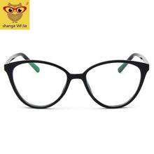 Load image into Gallery viewer, Black  Spectacle frame cat eye Glasses frame clear lens Women brand Eyewear optical frames myopia transparentTemples for glasses