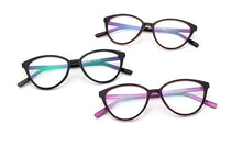 Load image into Gallery viewer, Black  Spectacle frame cat eye Glasses frame clear lens Women brand Eyewear optical frames myopia transparentTemples for glasses