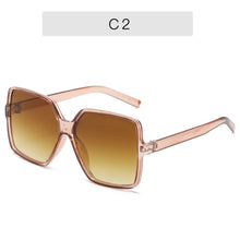 Load image into Gallery viewer, Black Square Oversized Sunglasses Women Big Frame Colorful Sun Glasses Female Mirror Oculos Unisex Gradient Hip Hop Shades