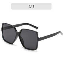 Load image into Gallery viewer, Black Square Oversized Sunglasses Women Big Frame Colorful Sun Glasses Female Mirror Oculos Unisex Gradient Hip Hop Shades