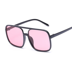 Black Square Oversized Sunglasses Women Big Frame Pink Sun Glasses Female Mirror Oculos Unisex Gradient Hip Hop Shades