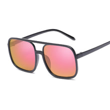 Load image into Gallery viewer, Black Square Oversized Sunglasses Women Big Frame Pink Sun Glasses Female Mirror Oculos Unisex Gradient Hip Hop Shades