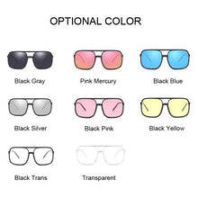 Load image into Gallery viewer, Black Square Oversized Sunglasses Women Big Frame Pink Sun Glasses Female Mirror Oculos Unisex Gradient Hip Hop Shades