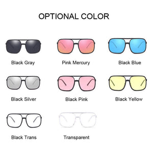 Black Square Oversized Sunglasses Women Big Frame Pink Sun Glasses Female Mirror Oculos Unisex Gradient Hip Hop Shades