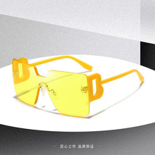 Load image into Gallery viewer, Black Square Sunglasses Women Big Frame Retro Rimless Sun Glasses Female Brand Vintage Lady Lunette De Soleil Femme