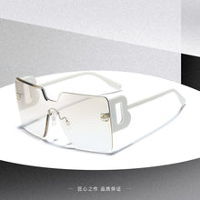 Load image into Gallery viewer, Black Square Sunglasses Women Big Frame Retro Rimless Sun Glasses Female Brand Vintage Lady Lunette De Soleil Femme