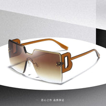 Load image into Gallery viewer, Black Square Sunglasses Women Big Frame Retro Rimless Sun Glasses Female Brand Vintage Lady Lunette De Soleil Femme