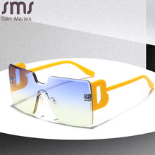 Load image into Gallery viewer, Black Square Sunglasses Women Big Frame Retro Rimless Sun Glasses Female Brand Vintage Lady Lunette De Soleil Femme