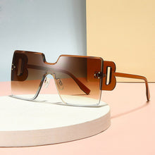 Load image into Gallery viewer, Black Square Sunglasses Women Big Frame Retro Rimless Sun Glasses Female Brand Vintage Lady Lunette De Soleil Femme