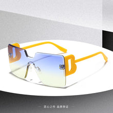 Load image into Gallery viewer, Black Square Sunglasses Women Big Frame Retro Rimless Sun Glasses Female Brand Vintage Lady Lunette De Soleil Femme