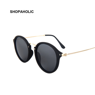 Black Sunglasses Women Brand Designer Vintage Mirror Sun Glasses for Women Round Vintage Sunglasses Ladies Female Oculos De Sol