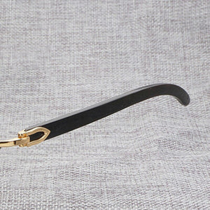 Black White Natural Buffalo Horn Sunglasses Men Wood Rimless Mirror Gafas for Driving Club Clear Glasses Frame Oculos Shades 012