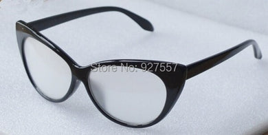 Black diffraction glasses Cat Eye frame clear fireworks lens