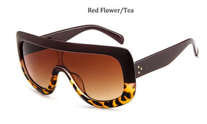 Black oversized  sunglasses women Big frame pilot  gradient sunglasses woman glasses for ladies oculos