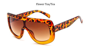 Black oversized  sunglasses women Big frame pilot  gradient sunglasses woman glasses for ladies oculos