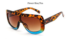 Load image into Gallery viewer, Black oversized  sunglasses women Big frame pilot  gradient sunglasses woman glasses for ladies oculos