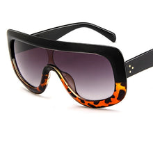 Load image into Gallery viewer, Black oversized  sunglasses women Big frame pilot  gradient sunglasses woman glasses for ladies oculos