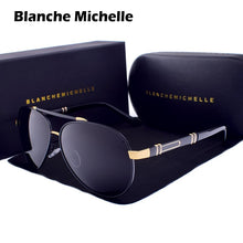 Load image into Gallery viewer, Blanche Michelle Pilot Polarized Sunglasses Men 2023 Brand Mirror Sun Glasses Driving UV400 Alloy Gafas De Sol Oculos With Box