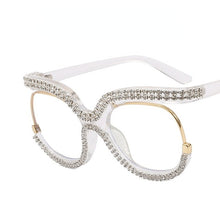 Load image into Gallery viewer, Bling Diamond Computer Eyeglasses Women Blue Light Blocking Optical Glasses Frames Vintage Anti Blue Ray Eyewear