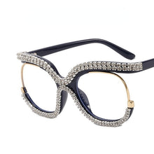 Load image into Gallery viewer, Bling Diamond Computer Eyeglasses Women Blue Light Blocking Optical Glasses Frames Vintage Anti Blue Ray Eyewear