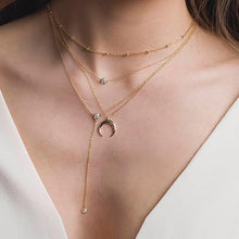 Load image into Gallery viewer, Bohemian Multi layer Pendant Necklaces For Women Fashion Golden Geometric Charm Chains Necklace Jewelry
