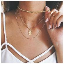Load image into Gallery viewer, Bohemian Multi layer Pendant Necklaces For Women Fashion Golden Geometric Charm Chains Necklace Jewelry