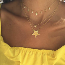 Load image into Gallery viewer, Bohemian Multi layer Pendant Necklaces For Women Fashion Golden Geometric Charm Chains Necklace Jewelry