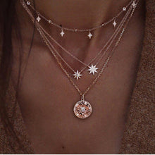 Load image into Gallery viewer, Bohemian Multi layer Pendant Necklaces For Women Fashion Golden Geometric Charm Chains Necklace Jewelry