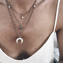 Load image into Gallery viewer, Bohemian Multi layer Pendant Necklaces For Women Fashion Golden Geometric Charm Chains Necklace Jewelry