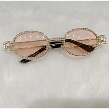 Load image into Gallery viewer, Blu-Ray Pretection Retro Round Sunglasses Women Vintage Steampunk Sun glasses For Men Clear lens Rhinestone sunglasses Oculos