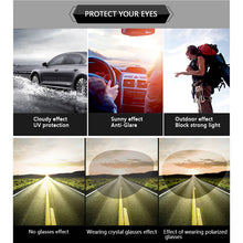 Load image into Gallery viewer, Blue Glass Sunglasses Man Natural Crystal Stone Sun Glasses For Male Woman  Anti Scratch