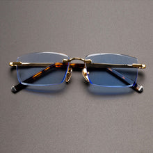 Load image into Gallery viewer, Blue Glass Sunglasses Man Natural Crystal Stone Sun Glasses For Male Woman  Anti Scratch