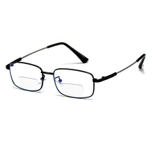 Load image into Gallery viewer, Blue Light Bifocal Spectacle Metal Reading Glasses Far Sight Spectacles Hyperopia Diopter Eyewear Presbyopia Eyeglasses