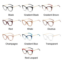 Load image into Gallery viewer, Blue Light Blocking Cat Eye Glasses Women Brand Designer Vintage Eyeglasses Female Clear Transparent Lens Spectacle