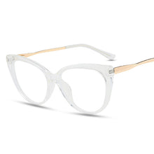 Load image into Gallery viewer, Blue Light Blocking Cat Eye Glasses Women Brand Designer Vintage Eyeglasses Female Clear Transparent Lens Spectacle