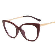 Load image into Gallery viewer, Blue Light Blocking Cat Eye Glasses Women Brand Designer Vintage Eyeglasses Female Clear Transparent Lens Spectacle