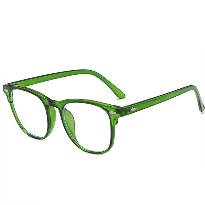 Blue Light Blocking Computer Glasses Frame Women Men Optical  Prescription Spectacle frames Transparent Green Fake Eyeglasses