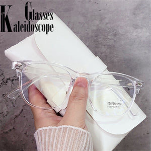 Blue Light Blocking Computer Glasses Frame Women Men Optical  Prescription Spectacle frames Transparent Green Fake Eyeglasses