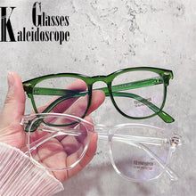 Load image into Gallery viewer, Blue Light Blocking Computer Glasses Frame Women Men Optical  Prescription Spectacle frames Transparent Green Fake Eyeglasses