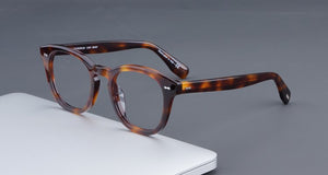 Blue Light Blocking Glasses Cary Grant Patchwork Acetate Eyeglass Frames Mens Brand Designer Prescription Glasses Women Oliver