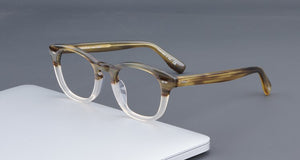 Blue Light Blocking Glasses Cary Grant Patchwork Acetate Eyeglass Frames Mens Brand Designer Prescription Glasses Women Oliver