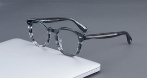 Blue Light Blocking Glasses Cary Grant Patchwork Acetate Eyeglass Frames Mens Brand Designer Prescription Glasses Women Oliver