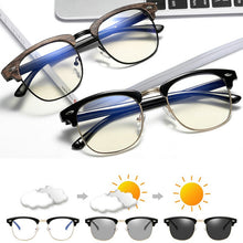 Load image into Gallery viewer, Blue Light Blocking Glasses Computer Reading Pochromic Sunglasses Chameleon Sun Male Women Semi Rimless