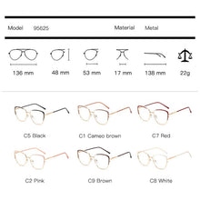 Load image into Gallery viewer, Blue Light Blocking Glasses Frame Optical Prescription Eyewear Full Rim UV400 Anti-Reflective Coating Woman Female Spectacles