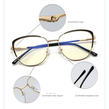 Load image into Gallery viewer, Blue Light Blocking Glasses Frame Optical Prescription Eyewear Full Rim UV400 Anti-Reflective Coating Woman Female Spectacles