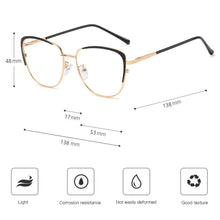 Load image into Gallery viewer, Blue Light Blocking Glasses Frame Optical Prescription Eyewear Full Rim UV400 Anti-Reflective Coating Woman Female Spectacles