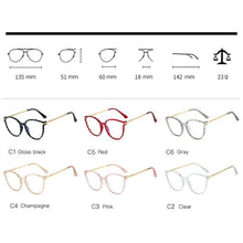 Load image into Gallery viewer, Blue Light Blocking Glasses Frame Optical UV400 Prescription Eyewear Women Anit-Blue Ray Spectacles Eyeglasses Style