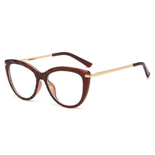 Load image into Gallery viewer, Blue Light Blocking Glasses Frame Women Vintage Cat Eye Spectacles Frames Metal Optical Clear Lenses Myopia Eyeglasses Ladies