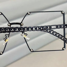 Load image into Gallery viewer, Blue Light Blocking Glasses Oversized Sunglasses Women Vintage Alloy Chain Rivet Square Eyeglasses Frame Men's Glasses