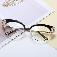 Carica l&#39;immagine nel visualizzatore di Gallery, Occhiali che bloccano la luce blu Montature da vista Cat Eye retrò Uomo Donna Occhiali da vista Occhiali da vista con lenti trasparenti Montatura per occhiali